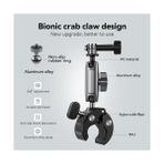 Canarino Motosiklet Gidonu Bisiklet Montaj Kelepçeleri Için Hero 13 12 11 10 9 Djı Osmo Action 5 Pro 4 3,360° Çift Top Başlı Kelepçe Tutucu 1/4-20 mm Kamera ve Telefon Için Adaptör - Option-1