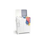 Canarino Premium Katlanabilir Tekerlekli Çamaşır Sepeti - 100 Litre Çift Bölmeli Çok Amaçlı Düzenleyici, Kapaklı ve Kirli Ayrıştırma Özellikli Banyo ve Ev Saklama Kutusu (Gri) - Option-1 - 0 Siyah