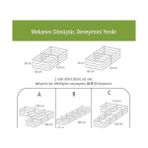 Canarino Premium Yükseltilmiş Sebze Yatağı, Galvanizli Paslanmaz Çelik Bahçe Bostan Yatağı, Ağaçlar, Otlar, Domates, Biber, Brokoli, Havuç Için, Modüler Kolay Montaj, 120X60X30 cm - 001-Renkli - 100 x 100 cm
