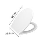 Canarino S10 Klozet Kapağı 84-003-009, Yavaş Kapanır, Duroplast, Sandviç Tip, Metal Menteşeli, Beyaz - 000-Siyah - Option-1