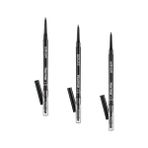 Canarino Ultra Thin Fırça Başlıklı & Asansörlü Ucu Ince Kaş Kalemi 001 Beıge (3 Paketi) - 0-Siyah