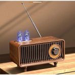 Canarino Yeni Nesil Radyo USB Sd Fm Aux Bluetooth Müzik Kutusu Retro Nostaljik Görünümlü Şarj Edilebilir B9 Koyu Kahverengi (B9 - Kahverengi) - 01-Siyah