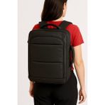 Canaris Anne Bebek Kadın Sırt Çantası 15.6'' Inç Laptop Bölmeli Elde Sırtta Omuzda Taşıma Çok Amaçlı - BOY 42 cm GENİŞLİK 10 cm EN 30 cm - Siyah
