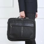 Canaris Laptop Evrak Çantası 17.3" Siyah Çelik Kasalı Notebook Çantası - Şifreli, Su Geçirmez, Sünger Destekli - BOY 35 cm - GENİŞLİK 11 cm - EN 46 cm