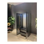 CANBAZ FURNİTURE Esla Modüllü 2 Cam Kapaklı Giyinme Dolabı % 100 MDF (KURULUM DAHİL)