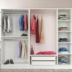 Canbaz Furniture Esla Modüllü 5 Cam Kapaklı Giyinme Dolabı