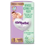 Canbebe Bebek Bezi Mega Paket 5 Numara 11-18 Kg 160 Adet