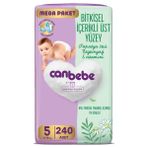 Canbebe Bebek Bezi Mega Paket 5 Numara 11-18 Kg 240 Adet