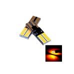 CANBUS Dipsiz T10 W5w Led Park Lamba Ampül 2 Adet Takım Turuncu