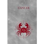 Cancer Zodiac Journal – Dotted Notebook | Silver & Burgundy Cover | 6x9 in Hardcover