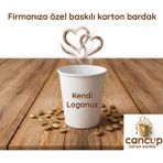 Cancup Kağıt Bardak 7 Oz Karton Bardak 500 Adet "Mutlu Bayramlar " Baskılı Tek Kullanımlık Karton Bardak
