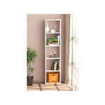 CANDANPREMIUMDESIGN 6 Raflı 40 Cm Dekoratif Kitaplık Ceviz Renk Kitaplık