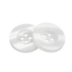 CANDEOLA 40 Adet 3/4 "Beyaz Gömlek Düğmeleri | Dikiş El Sanatları Giysi Süslemeleri için Toplu Dikiş Yedek Düğmeleri (20 mm, Beyaz)