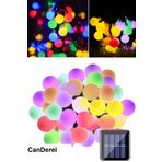 Canderel 50 Led 7 Metre Solar Renkli Led Işık Güneş Enerjili Bahçe Teras Balkon Ağaç Lambası Aydınlatması 7MT