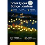 Canderel 8 Ledli Solar Bahçe Lambası – Güneş Enerjili, 2 Modlu, Su Geçirmez, Sarı Işık Dekoratif Aydınlatma
