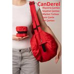Canderel Katlanabilir Alışveriş Çantası Seyahat Çantası Market Çantası Torbası Spor Çantası Sırt Çantası