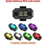 Canderel Motor Drone Uçak Kanadı LED Şarjlı Kablosuz Mini LED Çakarlı Lamba