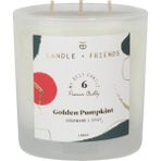 Candle And Friends Golden Pumpkint Large Cam Mum 320GR. - Beyaz - 1 Adet