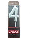 Candle Butedo Pasta Mumu - Gümüş - 4 Rakamı - Renkli - 1 Adet