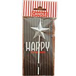 Candle Butedo Pasta Mumu - Gümüş - Yıldız - Renkli - 1 Adet