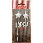 Candle Butedo Pasta Mumu - Gümüş - Yıldızlar - Renkli - 1 Adet
