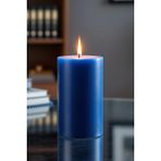 Candle Vase El Işçiliği Hand Made Kütük Silindir Mum Siyah Renk 5 cm Genişlik 10 cm Uzunluk Kahve Aroması Kokulu - 10 cm Kahve - Lacivert