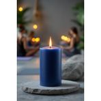 Candle Vase El Işçiliği Hand Made Kütük Silindir Mum Siyah Renk 5 cm Genişlik 15 cm Uzunluk Kahve Aroması Kokulu - 15 cm Kahve - Lacivert