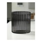 Candle Vase Işığın Sanatla Buluşması: El İşçiliği Optik Dekoratif Silindir Vazo (10x10 cm)