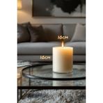 Candle Vase Silindir Mum Kütük Mum Blok Mum Kokulu Mum 10 x 10 cm Gül Kokulu El Işçiliği Hand Made - Krem - Bej - 1 Adet