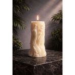 Candle Verdantis, Doğanın Kalbi, Vanilya Kokulu Dekoratif 2 Adet Krem (ekru) Mum & Kandil