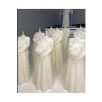 candleandgiftland Gelin&Damat Gül Kokulu Mum Düğün Pastası Mumu Nikah Hediyelik