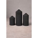 CandleCastCreation Spiral Mum 3lü Siyah (Carbon Black) Kokulu Dekoratif Mum 15-12-7 cm