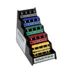 Cando Digi-Flex El Egzersiz Aleti - 5'li Set (Sarı, Kırmızı, Yeşil, Mavi, Siyah), Plastik Raflı: - Yeşil - Siyah