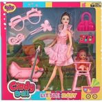 Candy Doll Pusetli Oyuncak Bebek Mama Sandalyeli Oyuncak Bebek