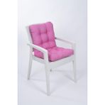 Candy Pembe Pofidik Arkalıklı Sandalye Minderi Özel Dikişli Bağcıklı 43X88 cm - 44 x 94 cm