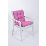CANDY Pofidik Arkalıklı Sandalye minderi özel dikişli bağcıklı 43x88 cm PEMBE