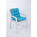 CANDY Pofidik Arkalıklı Sandalye minderi özel dikişli bağcıklı 43x88 cm TURKUAZ
