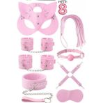 Candy Women Fantazi Set Detaylı Kelepçe ve Tasmalı 8 Parça - 4031