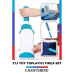 CandyShine Koltuk Kıyafet Halı Kedi Köpek Evcil Hayvan Tüy Toplayıcı Fırça Seti