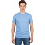 Canegem Sıfır Yaka, Kısa Kol Tişört - Mavi - 3XL