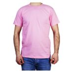 Canegem Sıfır Yaka, Kısa Kol Tişört - Pembe - XS