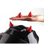 Canerege Kırmızı Kask Boynuzu Kask Aksesuarı Sağ Sol Takım Yüksek Isıya Dayanıklı 4 cm