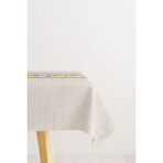 Cango Home CGH1050-MS Mavi Sarı Dekoratif Limon Desenli 140x200 cm Dijital Baskılı Masa Örtüsü