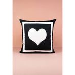 Cango Home Harfli Kırlent Yastık Kılıfı Kalp - 43x43 Cm