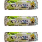 Canhome 10 Adetlik 3 Rulo Mavi Büyük Boy Battal 75x90 cm 30 lt Cop Poşeti