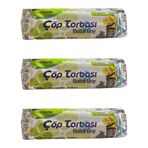 Canhome 10 Adetlik 3 Rulo Mavi Büyük Boy Battal 75x90 cm 30 lt Cop Poşeti