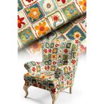 CANİLA PATCHWORK DESENLİ DİJİTAL BAKILI DÖŞEMELİK KUMAŞ. PAMUK ASTARLI SAĞLAM KUMAŞ