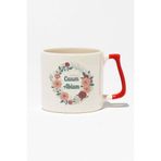 Canım Ablam Baskılı Doğum Günü Hediyelik Baskılı Kırmızı Kulplu Modern Seramik Kupa, QBLK1379_KR