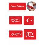 Canım Türkiyem 5 Adet Geçici Dövme Kına Şablonu