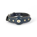 Canini Collar Hakiki Klasik Deri Airtag Uyumlu Köpek Tasması – Dayanıklı, Konforlu ve Şık Tasarım, Airtag Bölmeli Gerçek Deriden Köpekler İçin Tasma (Lacivert, XXS)